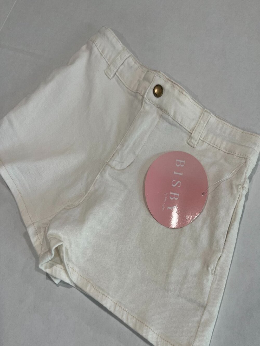 Girl - 8, 12 - NWT Bisby Ivory Denim Shorts
